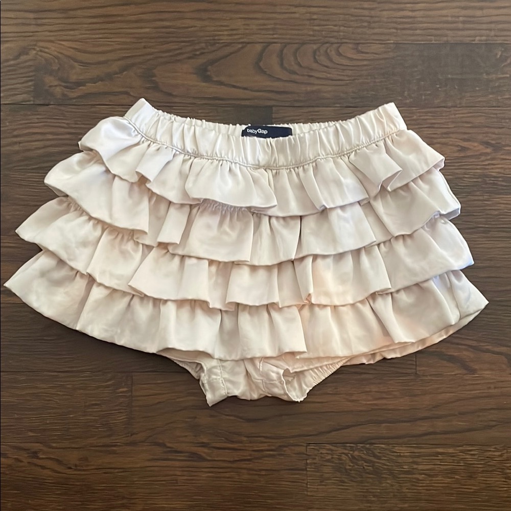 GAP Cream Skorts with Tiered Ruffles